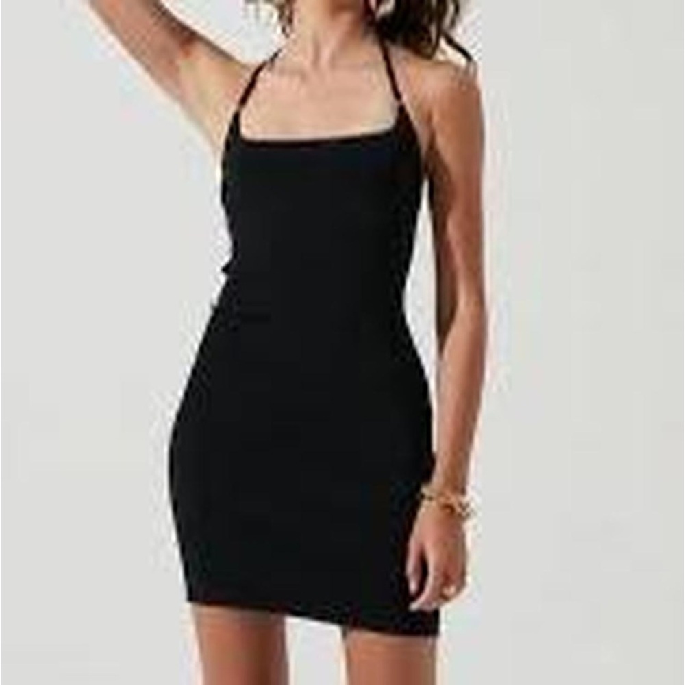 ASTR The Label Black Mini Dress XS Bodycon Halter